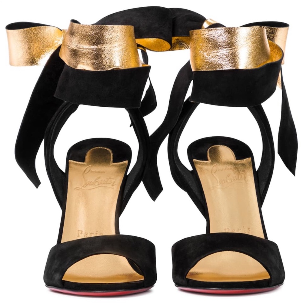 Christian Louboutin Rose Amelie 100 suede sandals